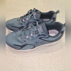 Skechers Gray and Purple Athletic Shoes Size 9.5